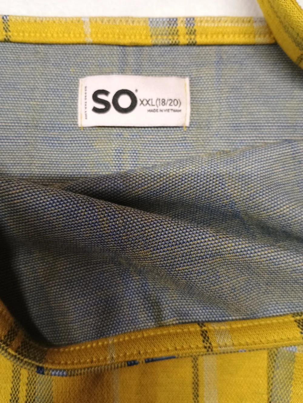 SO Yellow Plaid Tank Dress Women's 2XL - Picture 3 of 6